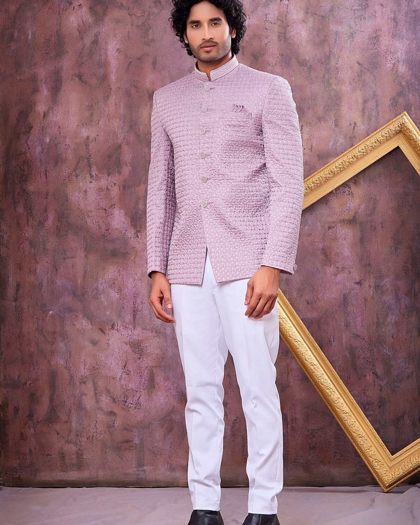 Elegant Light Purple Jodhpuri Suit for Men